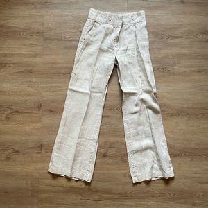 Mango beige linen pants